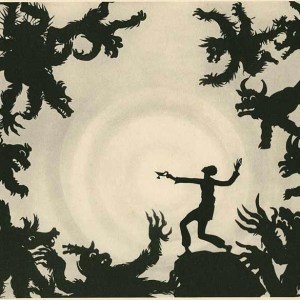 Magic Circle (Aladdin fights the demons of Wak-Wak with his magic lamp)